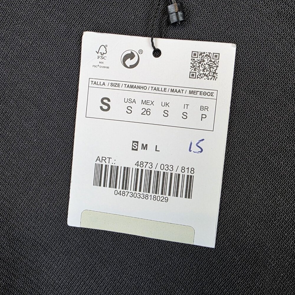 Zara Trafaluc Dress Womens Small Gray Knot Front Midi Short Sleeve Casual S/S18 - Picture 3 of 11